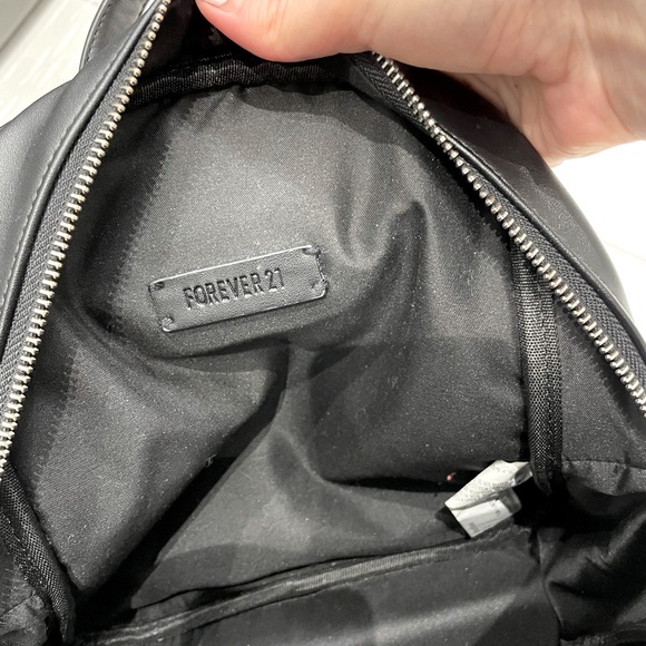 Forever 21 | Mini Black Faux Leather Backpack - Picture 3 of 6